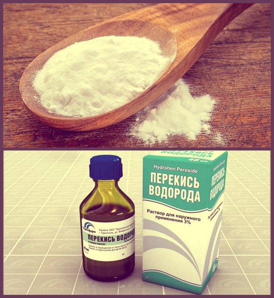 сода и перекись водорода